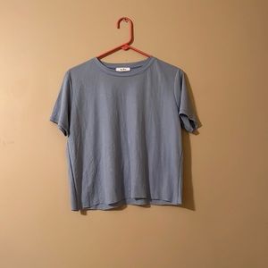 blue crop top